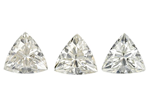 Photo of Candlelight Moissanite 3mm Trillion Brilliant Cut Gemstones Set Of 3 0.27ctw DEW