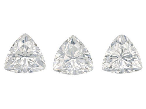 Photo of Candlelight Moissanite 5mm Trillion Brilliant Cut Gemstones Set Of 3,1.20ctw DEW