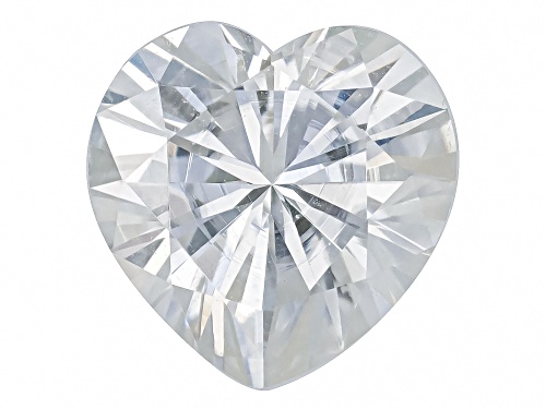 Photo of White Moissanite 6.5mm Heart Brilliant Cut Gemstone Single 1ct DEW