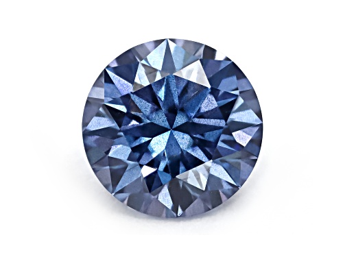 Photo of Blue Moissanite 5.50mm Round Brilliant Cut Gemstone 0.60Ct DEW