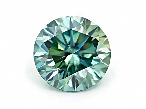 Photo of Green Moissanite 6.50mm Round Brilliant Cut Gemstone 1.00Ct DEW
