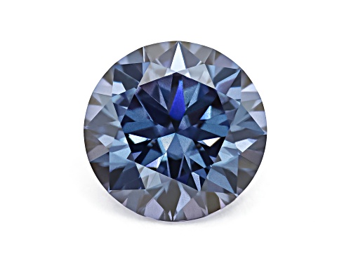 Photo of Blue Moissanite 11mm Round Brilliant Cut Gemstone 4.75Ct DEW