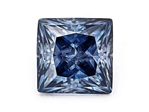 Photo of Blue Moissanite 5.50mm Square Princess Cut Gemstone 0.90Ct DEW