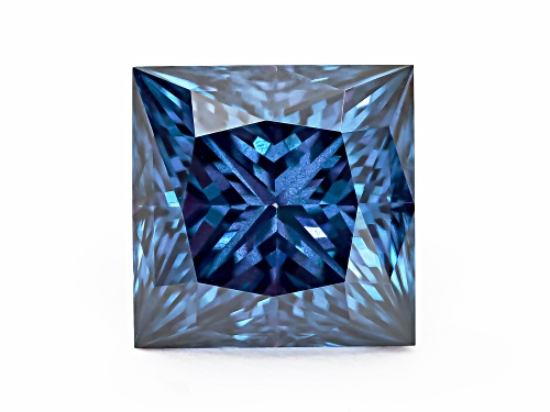 Photo of Blue Moissanite 6mm Square Princess Cut Gemstone 1.20Ct DEW