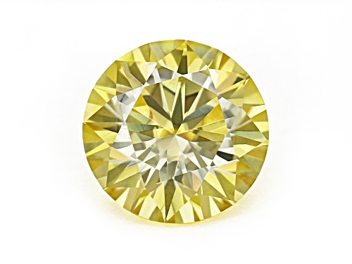 Photo of Yellow Moissanite 6.50mm Round Brilliant Cut Gemstone 1.00Ct DEW