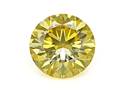 Photo of Yellow Moissanite 9mm Round Brilliant Cut Gemstone 2.70Ct DEW