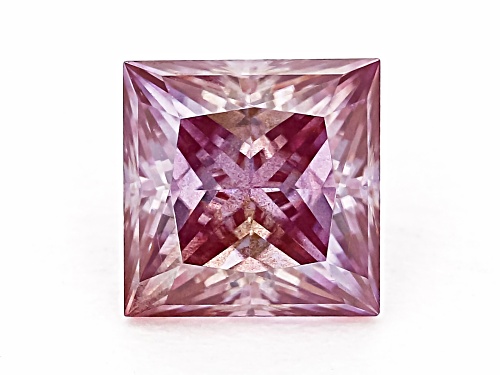 Photo of Pink Moissanite 5mm Square Princess Cut Gemstone 0.73Ct DEW