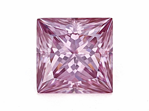 Pink Moissanite 8.50mm Square Princess Cut Gemstone 3.20Ct DEW