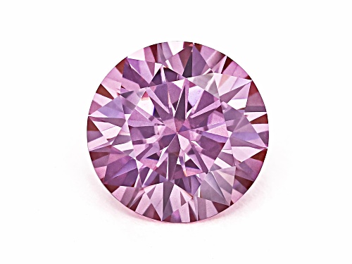 Photo of Pink Moissanite 8mm Round Brilliant Cut Gemstone 1.90Ct DEW