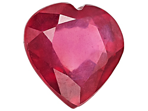 Photo of Red Mahaleo Ruby 9mm Heart Faceted Cut Gemstone 3.00Ct