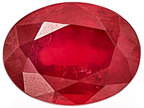 Photo of Red Mahaleo Ruby 16X12mm Oval Faceted Cut Gemstone 15.50Ct