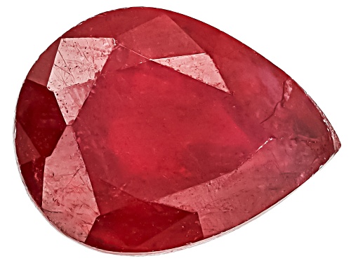 Photo of Red Mahaleo Ruby 8X6mm Pear Faceted Cut Gemstone 1.50Ct