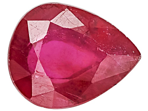 Photo of Red Mahaleo Ruby 10X8mm Pear Faceted Cut Gemstone 3.00Ct