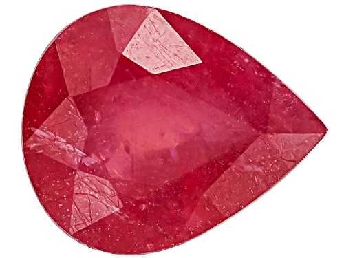 Red Mahaleo Ruby 11X9mm Pear Faceted Cut Gemstone 4.50Ct