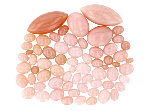 Pink Opal Mixed Shape Cabochon Gemstone Parcel 100ctw