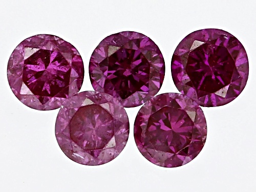 Photo of Purple Diamond Loose Gemstone 1.70mm Round Full Cut Parcel,0.10CTW Minimum