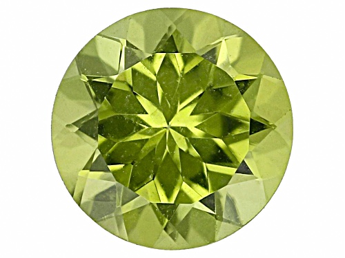 Green Pakistan Peridot 7mm Round Faceted Cut Gemstone 1.25Ct