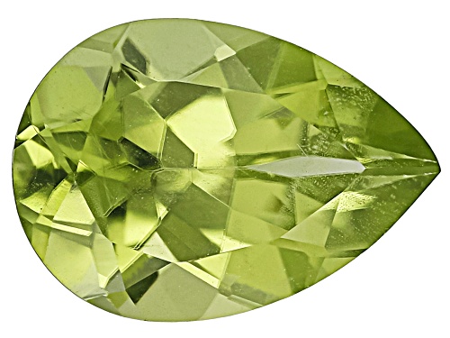 Green Pakistan Peridot 10X7mm Pear Faceted Cut Gemstone 2.00Ct