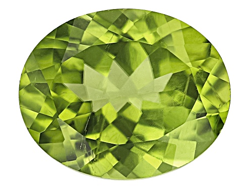 Photo of Green Pakistan Peridot 11X9mm Oval Faceted Cut Gemstone 3.50Ct