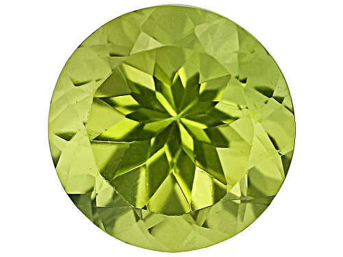 Photo of Green Pakistan Peridot 9mm Round Faceted Cut Gemstone 2.50Ct