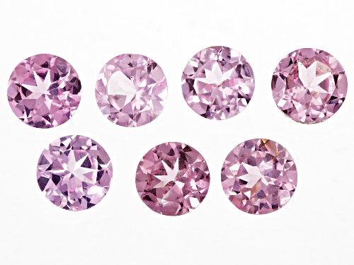 Pink Spinel Loose Gemstone Set of 7 , 1.75CTW Minimum