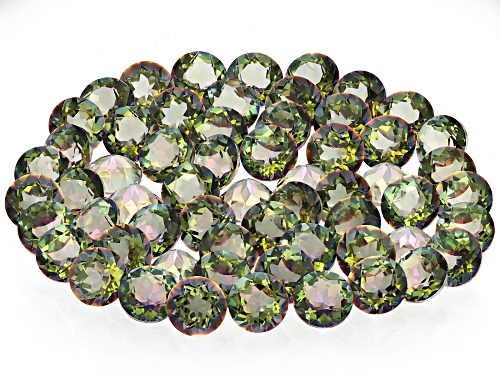 Photo of Multi-Color Quartz 8mm Round Faceted Cut Gemstone parcel 100.00Ctw