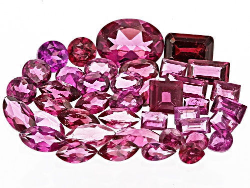 Photo of Purple Rhodolite Mixed Shape Gemstone Parcel 10ctw