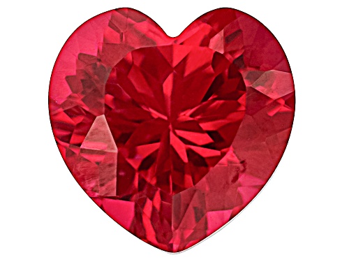 Red Lab Created Ruby 12mm Heart Faceted Cut Gemstone 8ct