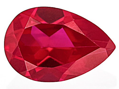 Red Lab Created Ruby 13x9mm Pear Faceted Cut Gemstone 4.50ct