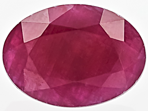 Photo of Red Indian Ruby 14X10mm Oval Faceted Cut Gemstone 6.00Ct