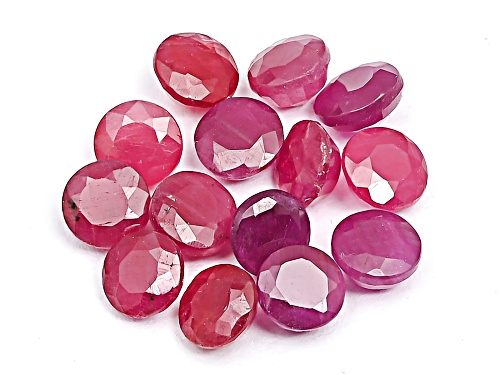 Photo of Ruby 4x4mm Round Faceted Cut Gemstone Parcel 5.00Ctw