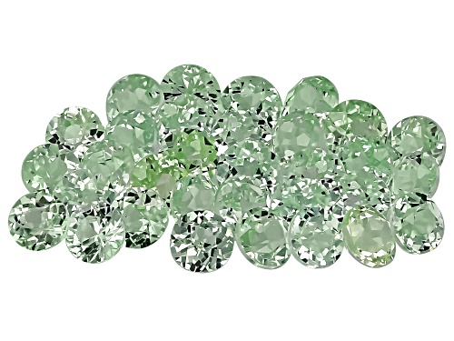 Photo of Green Lab Created Sapphire 3mm Round Faceted Cut Gemstone Parcel 5.00Ctw