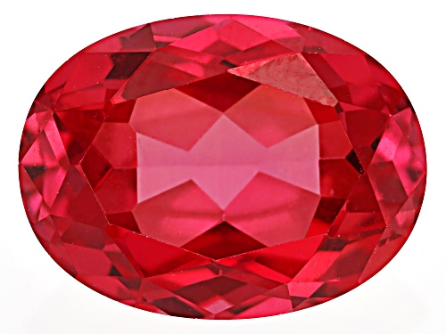 Orange Lab Created Padparadscha Sapphire 16X12mm Oval Faceted Cut Gemstone 12.50Ct