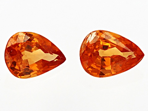 Photo of Spessartite Loose Gemstone Pear 7X5mm Match Pair, 1.75Ctw Minimum