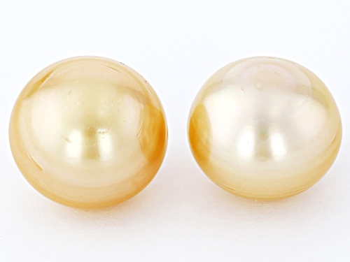 Photo of South Sea Pearl Loose Gemstones Match Pair 26CTW Minimum