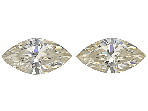 Photo of Canary Strontium Titanate 7X3.5mm Marquise Brilliant Cut Gemstones Matched Pair 0.80Ctw