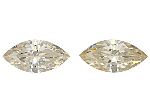 Photo of Canary Strontium Titanate 9X4.5mm Marquise Brilliant Cut Gemstones Matched Pair 1.75Ctw
