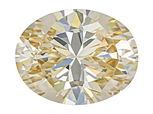 Photo of Canary Strontium Titanate 9X7mm Oval Brilliant Cut Gemstone 2.50Ct