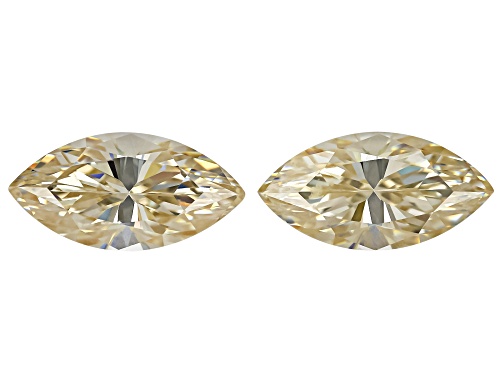 Canary Strontium Titanate 14X7mm Marquise Brilliant Cut Gemstones Matched Pair 8.00Ct