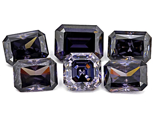 Purple Strontium Titanate Mixed Size Emerald Faceted Cut Gemstone Parcel 15.00Ctw