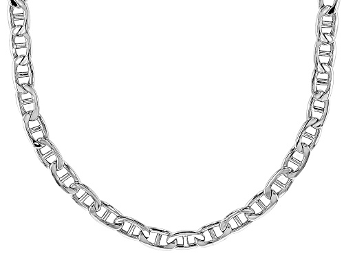 Rhodium Over Sterling Silver Chain Necklace 18" - Size 18