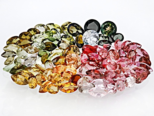 Multi-Color Tourmaline 3mm Min Mixed Faceted Cut Gemstones Parcel 20Ctw