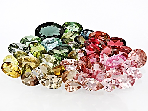 Photo of Multi-Color Tourmaline 3mm Min Mixed Faceted Cut Gemstones Parcel 10Ctw