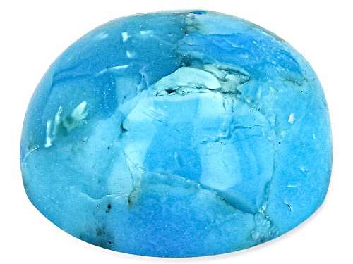 Photo of Blue Turquoise 8mm Round Cabochon Cut Gemstone 1.50ct