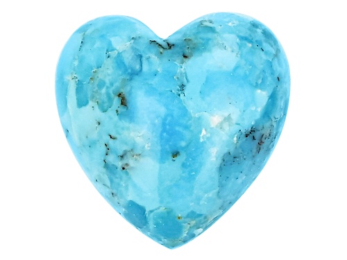Photo of Blue Turquoise 12mm Heart Cabochon Cut Gemstone 4.25ct