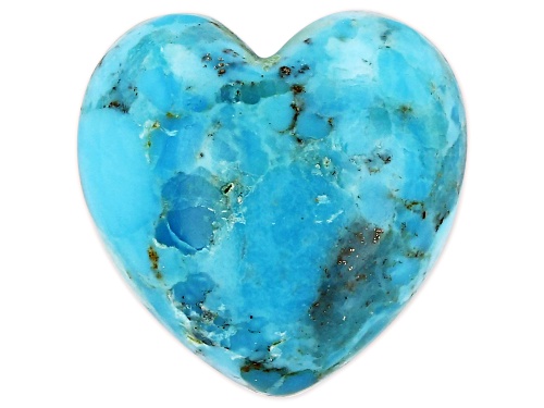 Photo of Blue Turquoise 16mm Heart Cabochon Cut Gemstone 11ct