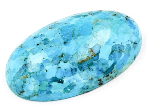 Photo of Blue Turquoise 30x18mm Oval Cabochon Cut Gemstone 29ct