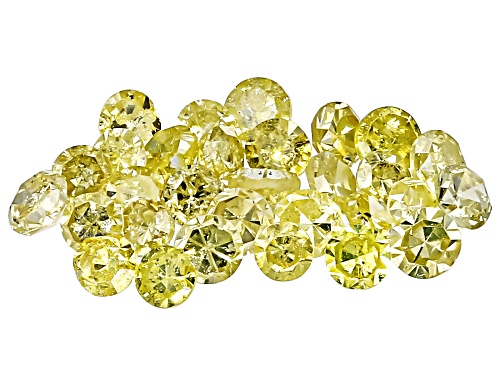 Photo of Natural Yellow Diamond 1.20mm Round Single Cut Gemstone Parcel 0.25Ctw