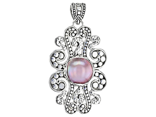 Artisan Collection of Bali™ 14.5-15mm Pink Cultured Mabe Pearl Sterling Silver Swirl Pendant