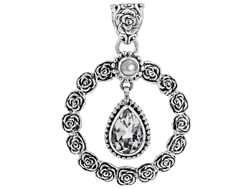 Artisan Collection of Bali™ White Topaz & Cultured Freshwater Pearl Sterling Silver Pendant